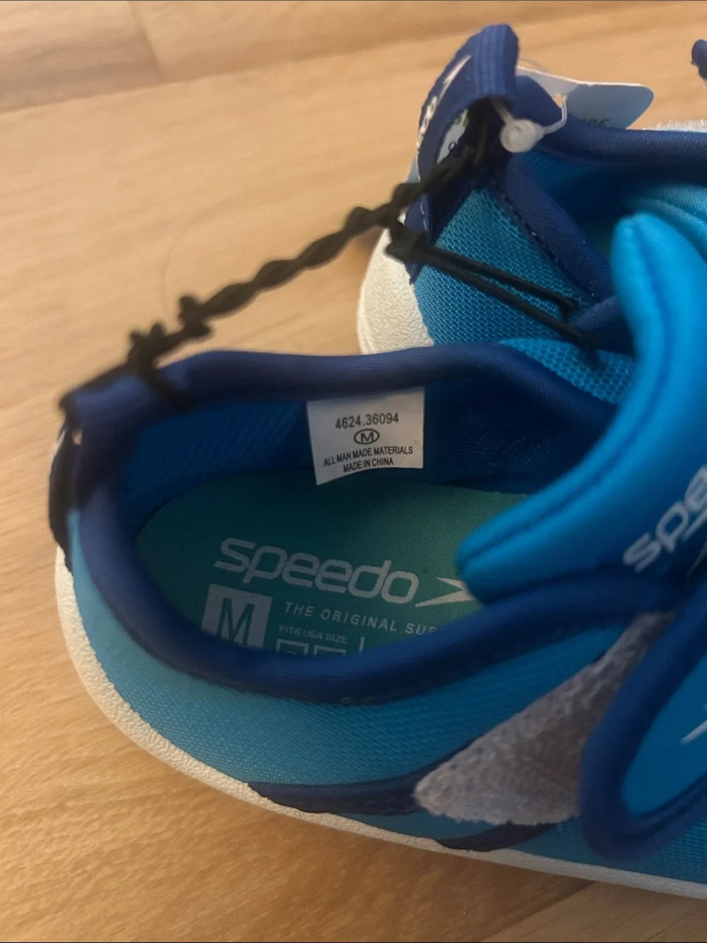 Speedo Little Kids Bright Blue Slip-On Water Shoes with Hook-and-Loop Strap